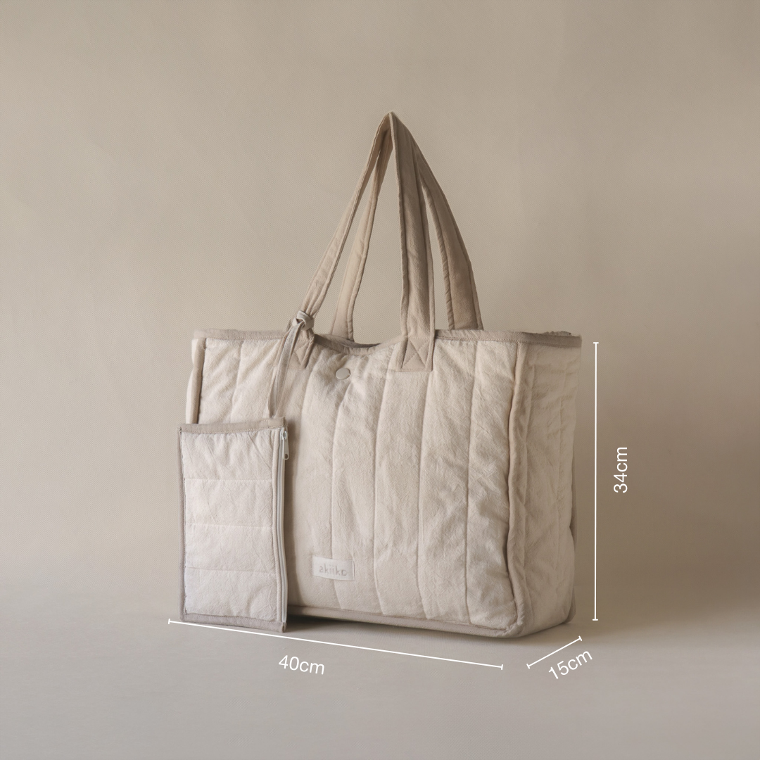 Crinkle Outline Tote Bag - akiiko 7