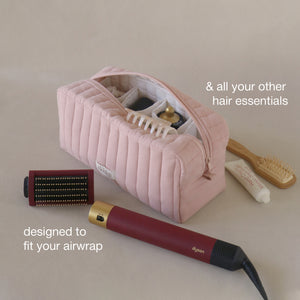 Crinkle Sectioned Long Pouch for Hair Supplies