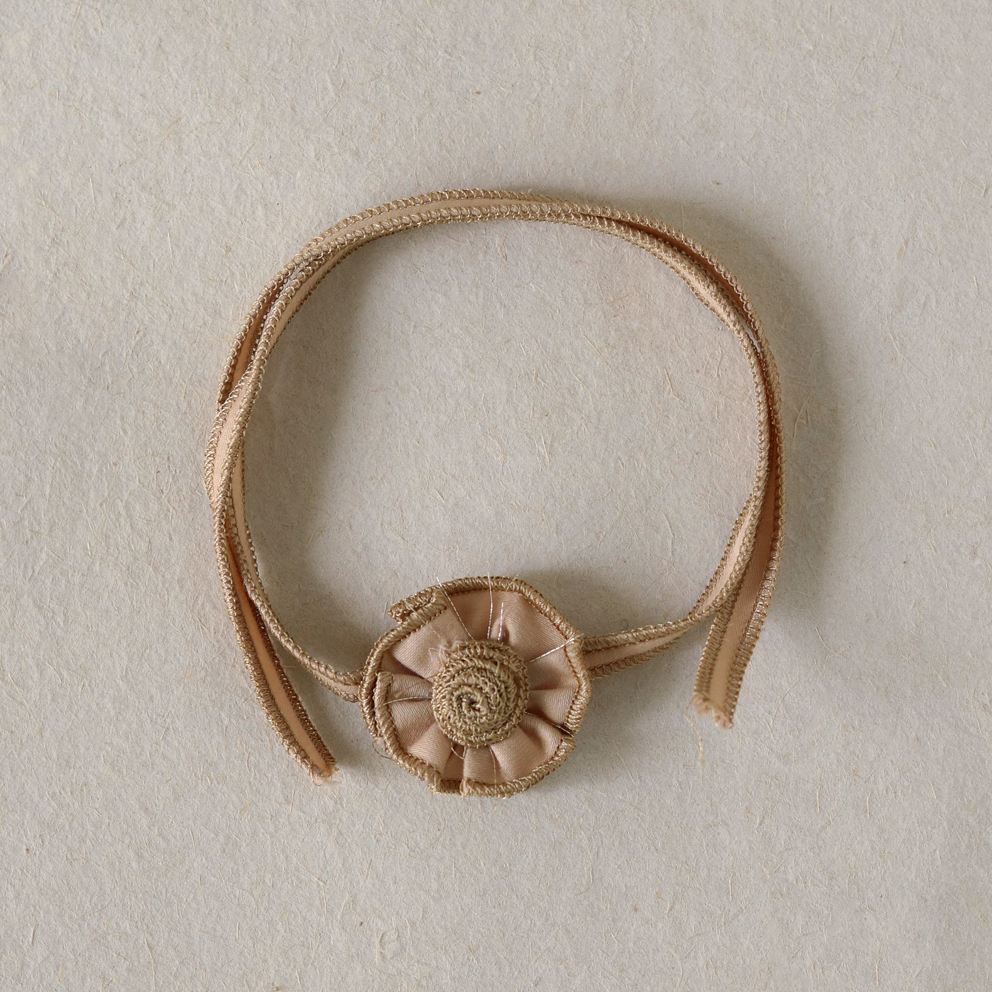 Gold Ruffled Flower Rakhi