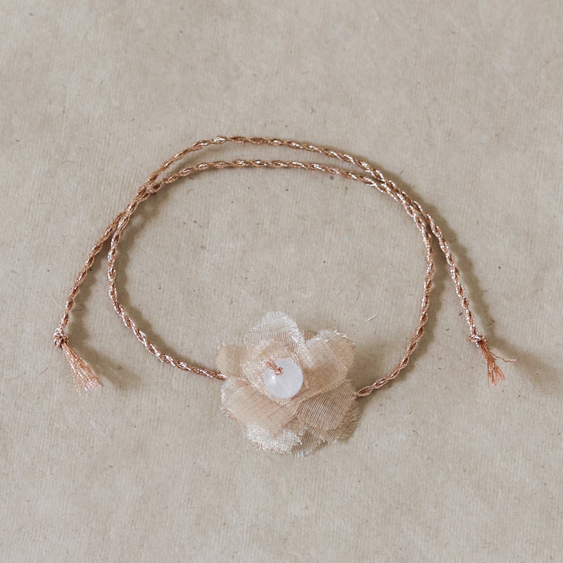 Moonstone Floral Lustre Rakhi-Gold