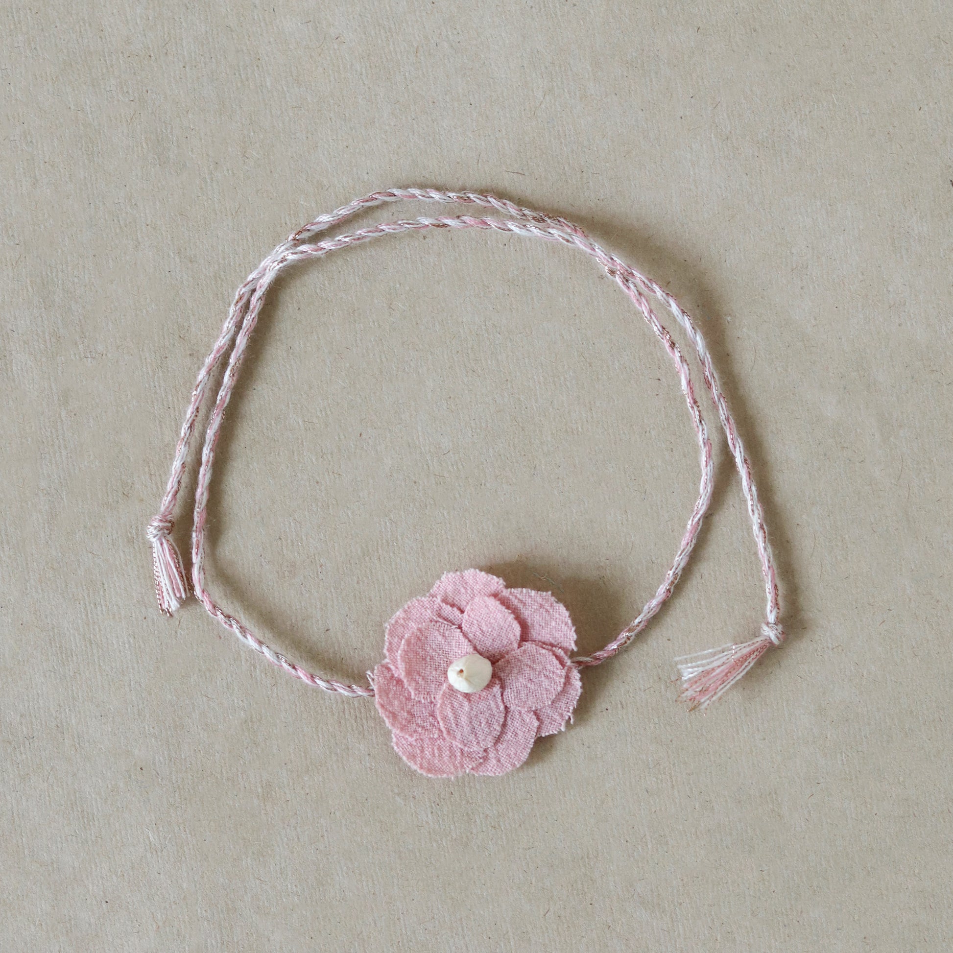 Pink Cotton Flora Rakhi