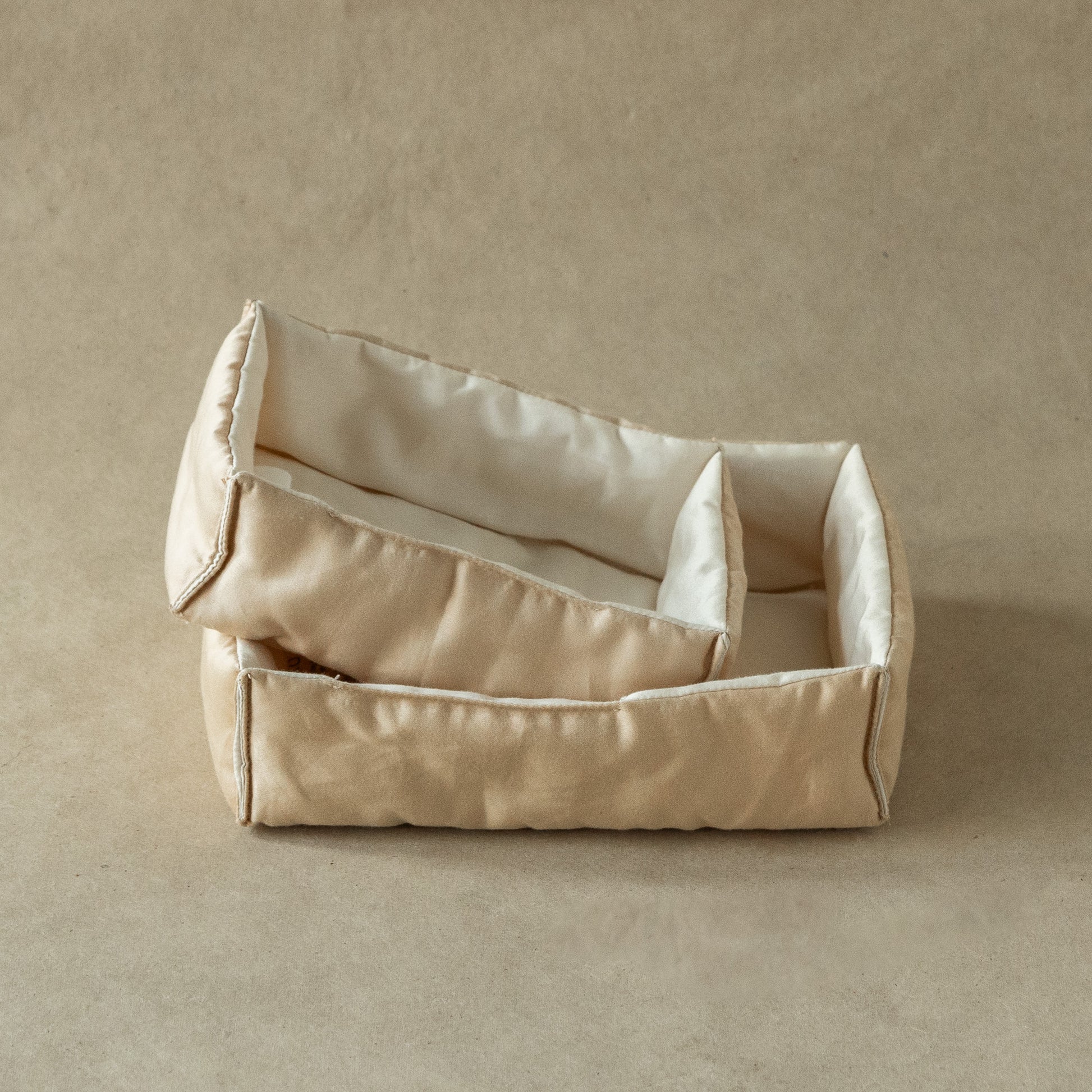 Two Tone Satin Puff Tray (rectangle) - small
