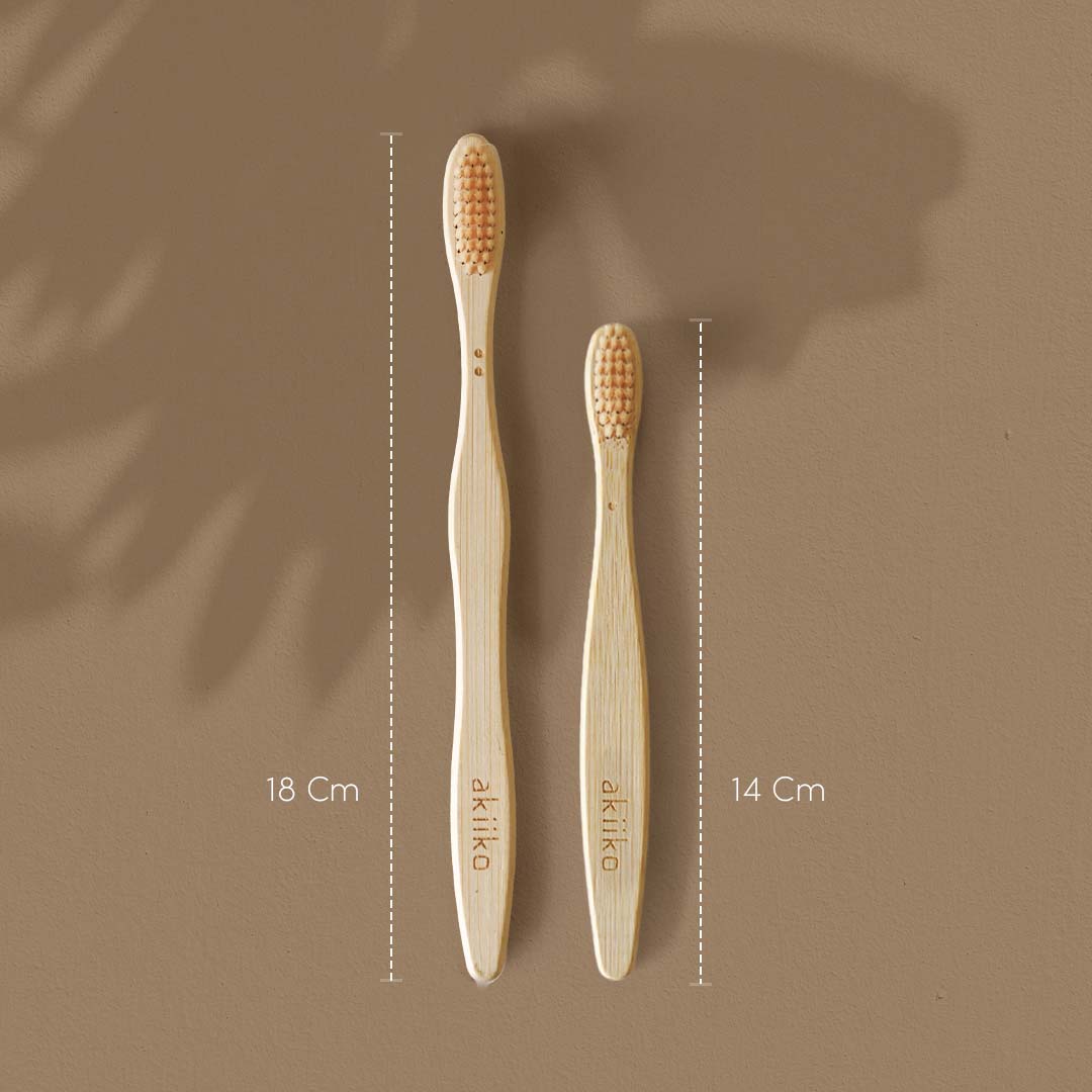 AKIIKO BASICS - Bamboo toothbrush (pack of 6)