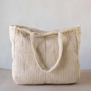 Fyra Grid Tote - Butter