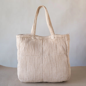 Fyra Grid Tote - Butter