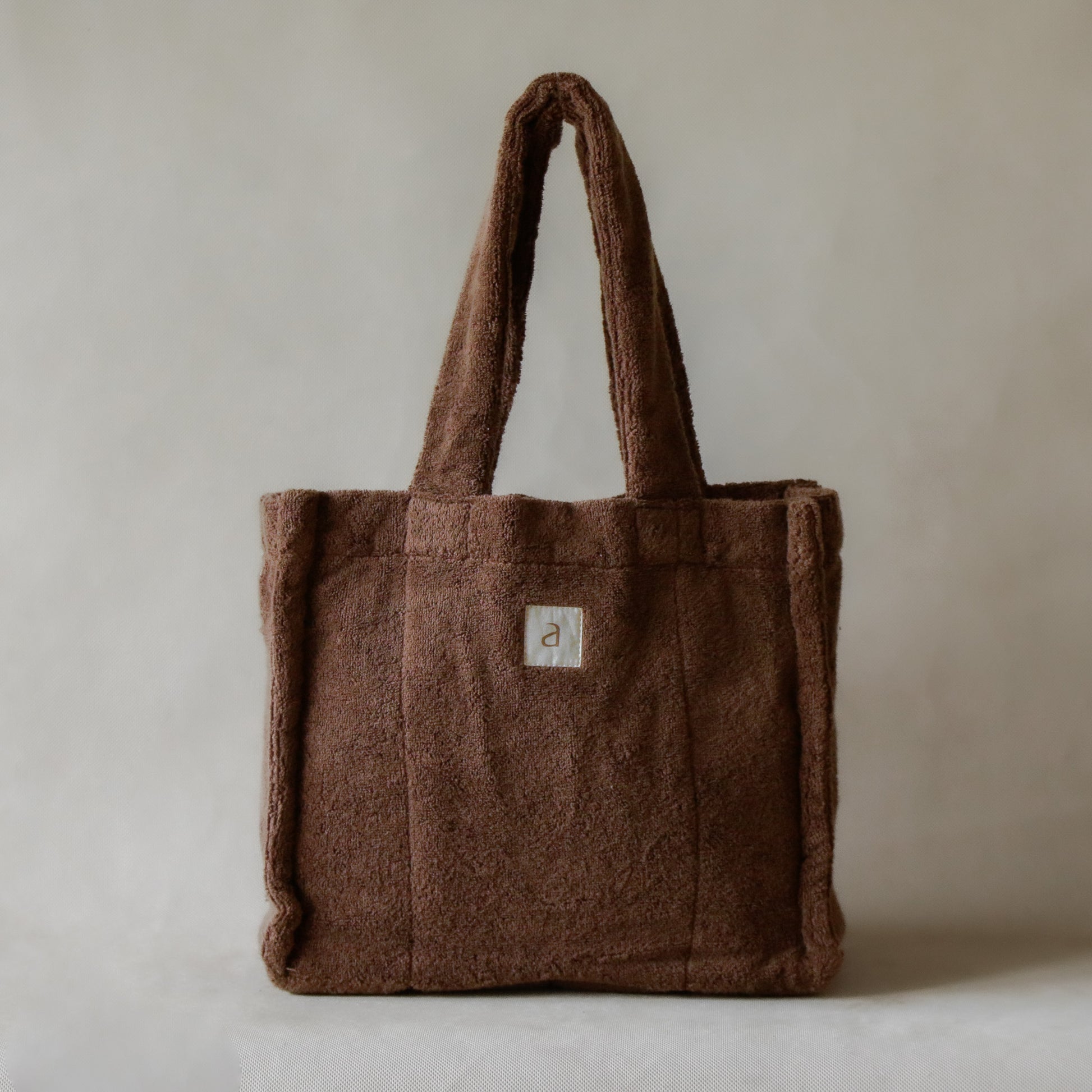 Cloud Tote (Large) in soft cotton terry with broad shoulder strap