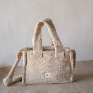Cloud Tote (Small) in soft cotton terry with detachable sling strap and short handles