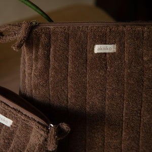 Cloud Triangle Pouches set in three sizes standing on a counter