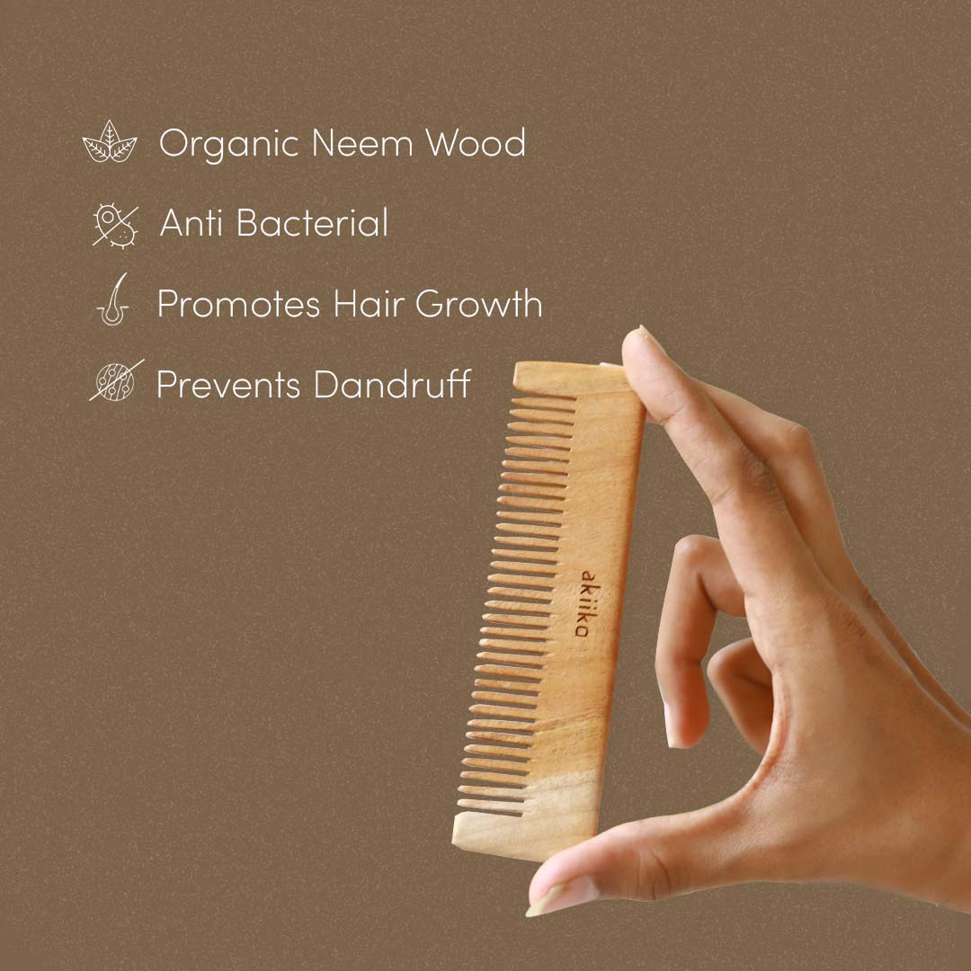 AKIIKO BASICS - Neem Wood Comb (pack of 3)