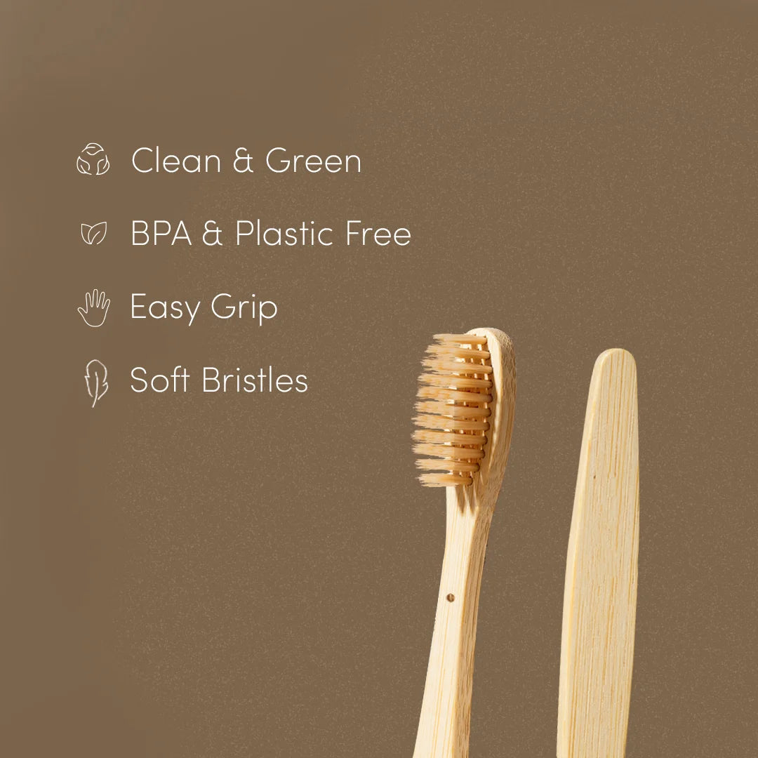 AKIIKO BASICS - Bamboo toothbrush (pack of 6)