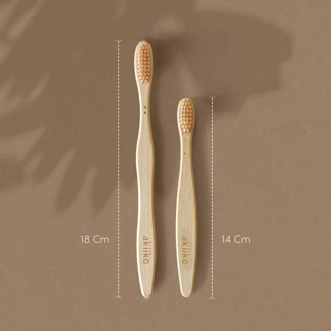 AKIIKO BASICS - Bamboo toothbrush (pack of 6)