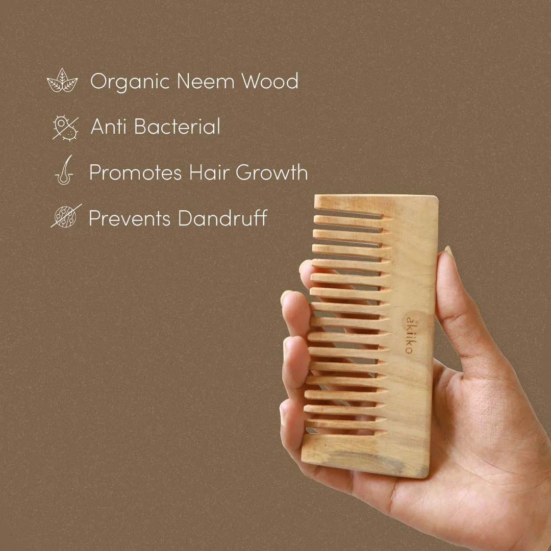 AKIIKO BASICS - Neem Wood Comb (pack of 3)