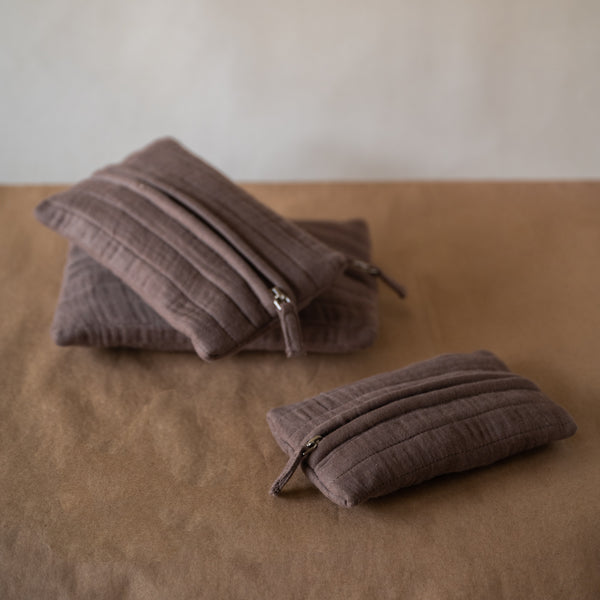 Fyra Rectangle Pouches set in three sizes, flat and compact