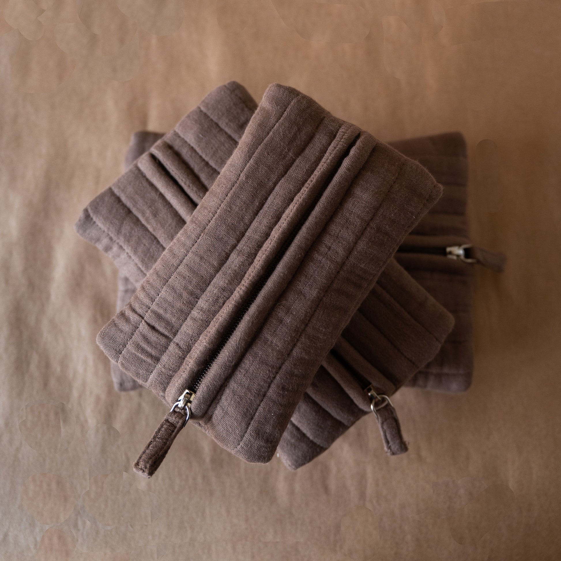 Fyra Rectangle Pouches set in three sizes, flat and compact