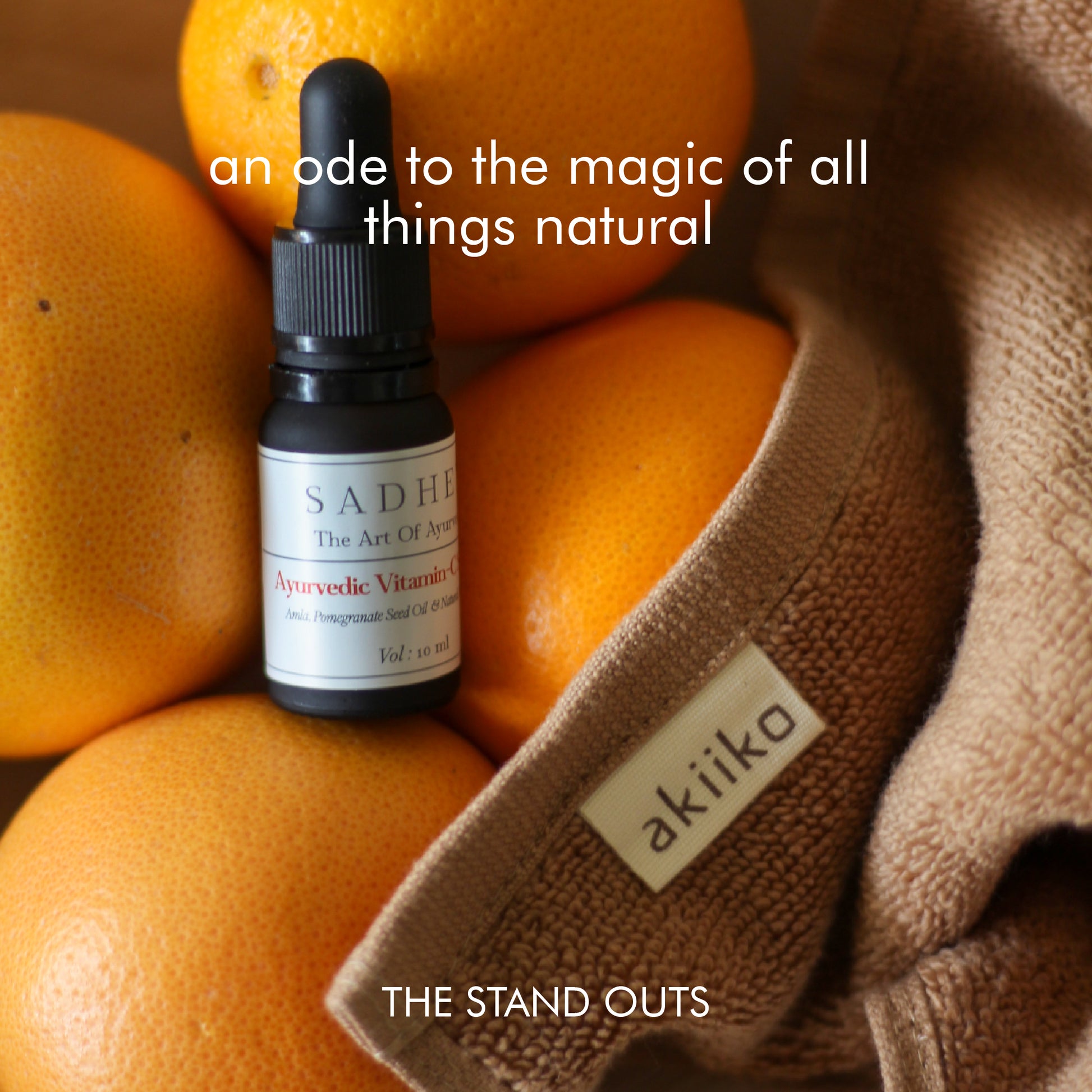 Rise Softly AM Skincare Routine set featuring vitamin C serum, aloe vera gel, ivory terry pouch and scrunchie, and a pecan soft terry face towel.