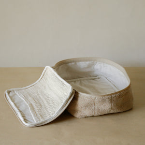 Soft terry packing cube in 100% cotton with zip closure