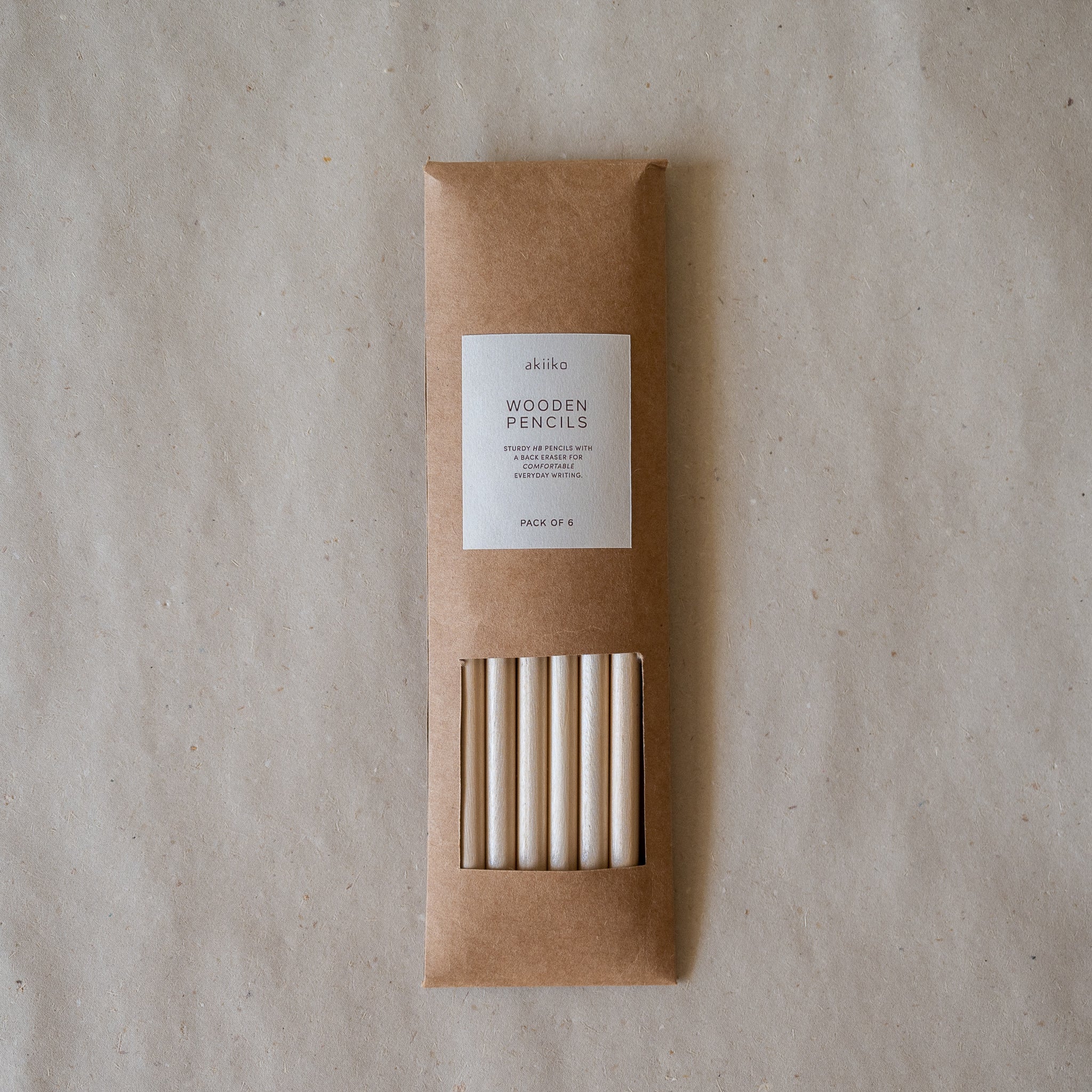 Wooden Pencils  - HB (pack of 6)