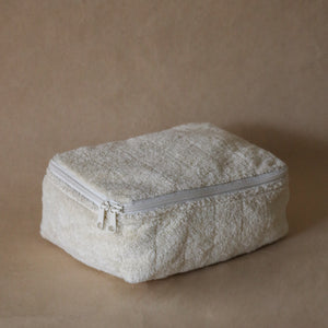 Soft terry packing cube in 100% cotton with zip closure
