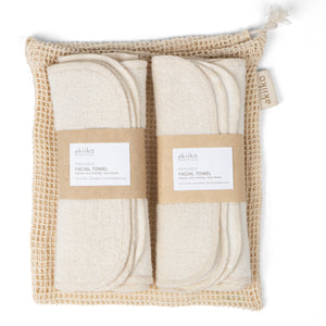Bamboo Cotton Facial Towels (Pack Of 6)