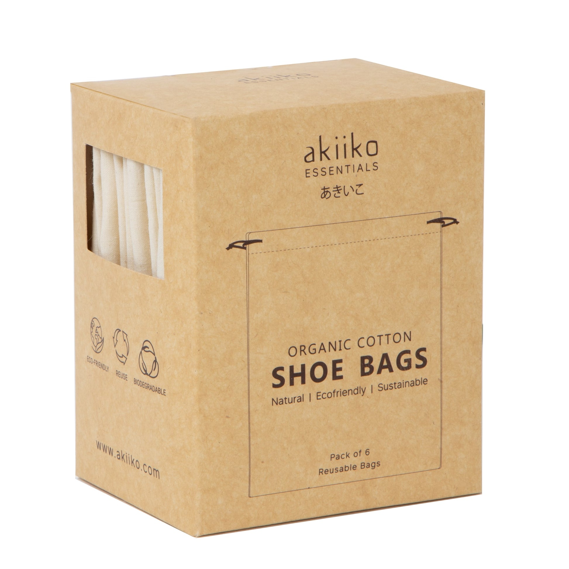 AKIIKO BASICS - Shoe Bags (Pack Of 6)
