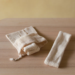 Set of two soft terry cotton headbands, plush and stretchy, designed for comfortable hair styling or skincare routines.